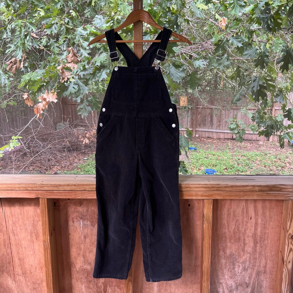 Gap Women's Charcoal Corduroy Overalls 100% Cotton Size M
